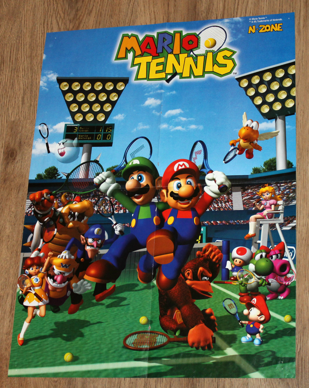 2000 Nintendo Mario Tennis / Pokemon very rare Poster 56x40cm