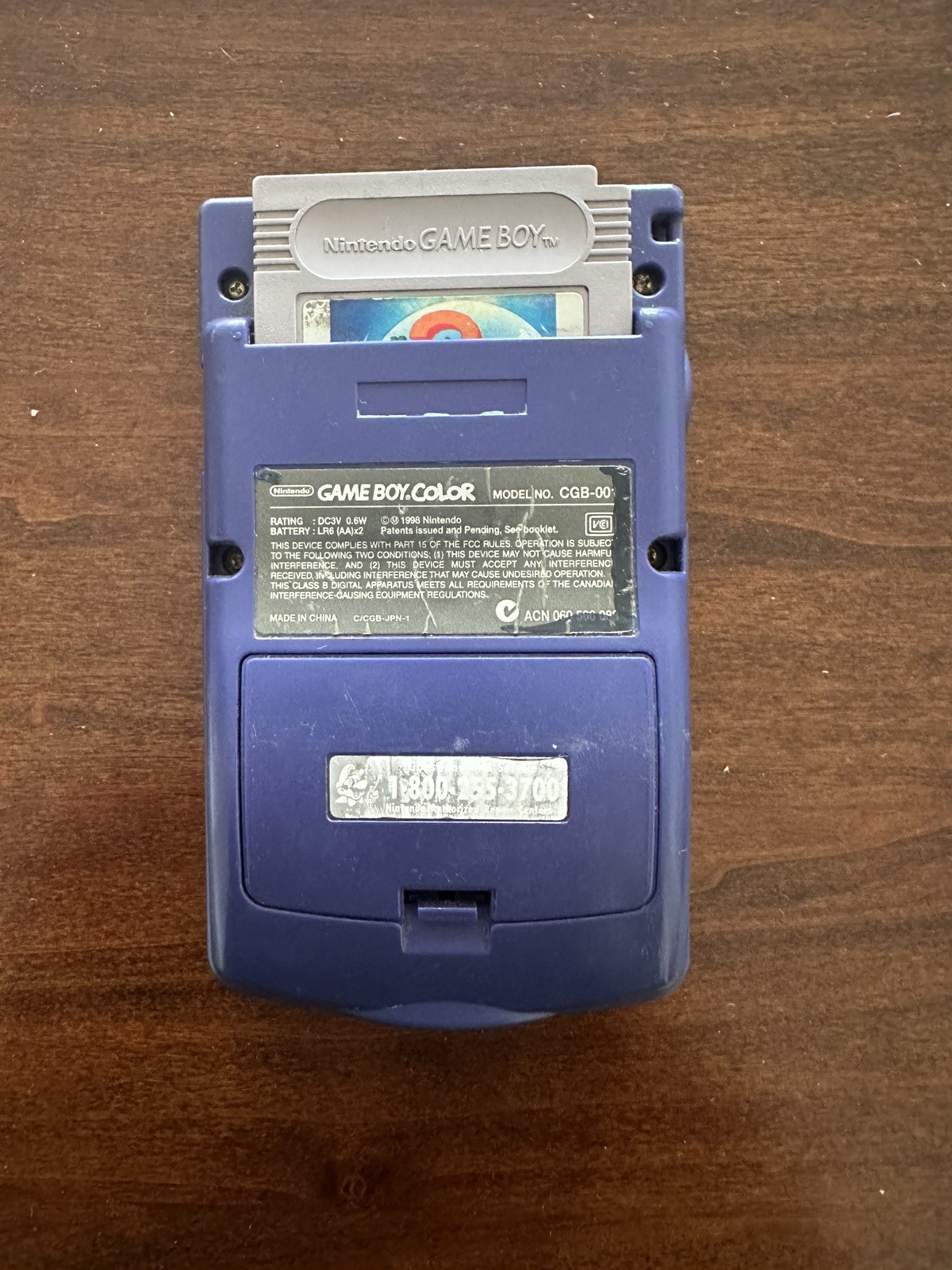 Nintendo Game Boy Color Console Purple Tested Working