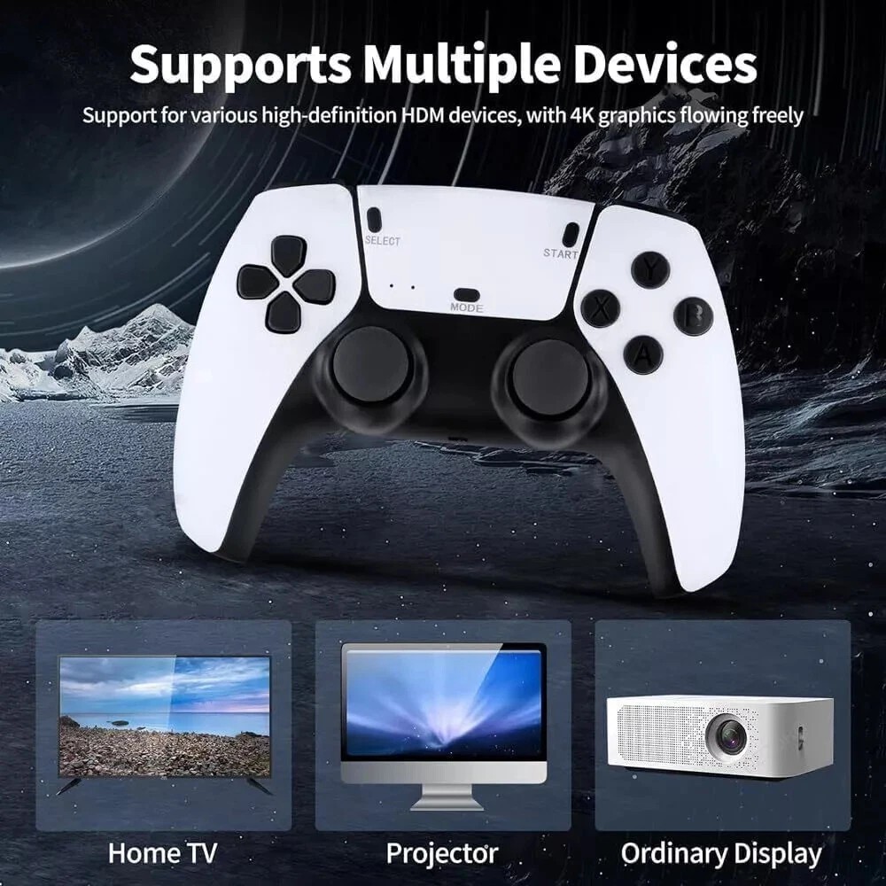 M15 Video Games Console Stick 4K Pro 128GB 4k+ Games Wireless Controllers 2.4G