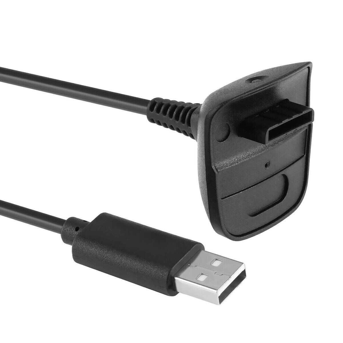 2 For Xbox 360 Black Wireless Controller USB Charging Cable Replacement Charger