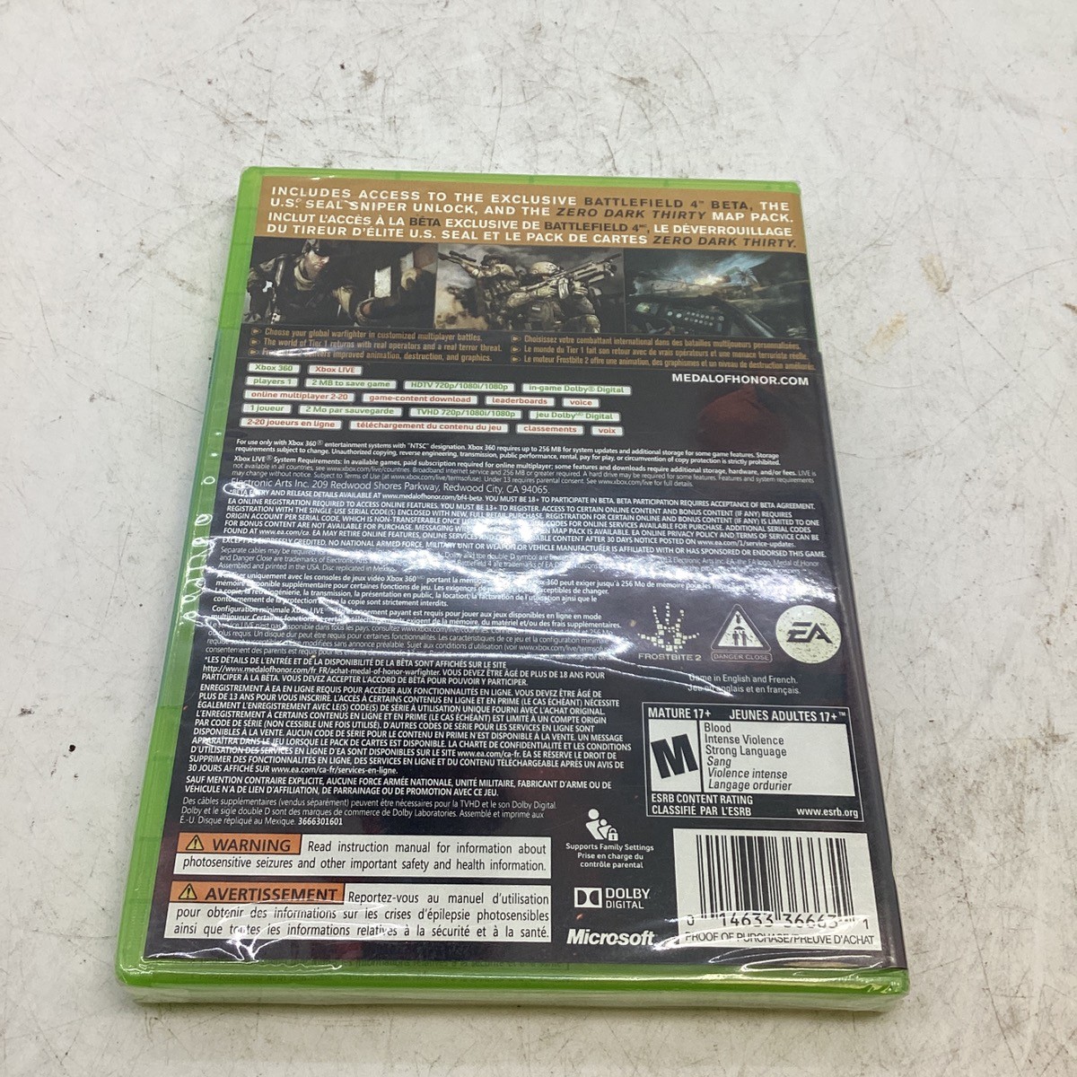 Medal of Honor: Warfighter Limited Edition Xbox 360 Sealed (GO1068581)