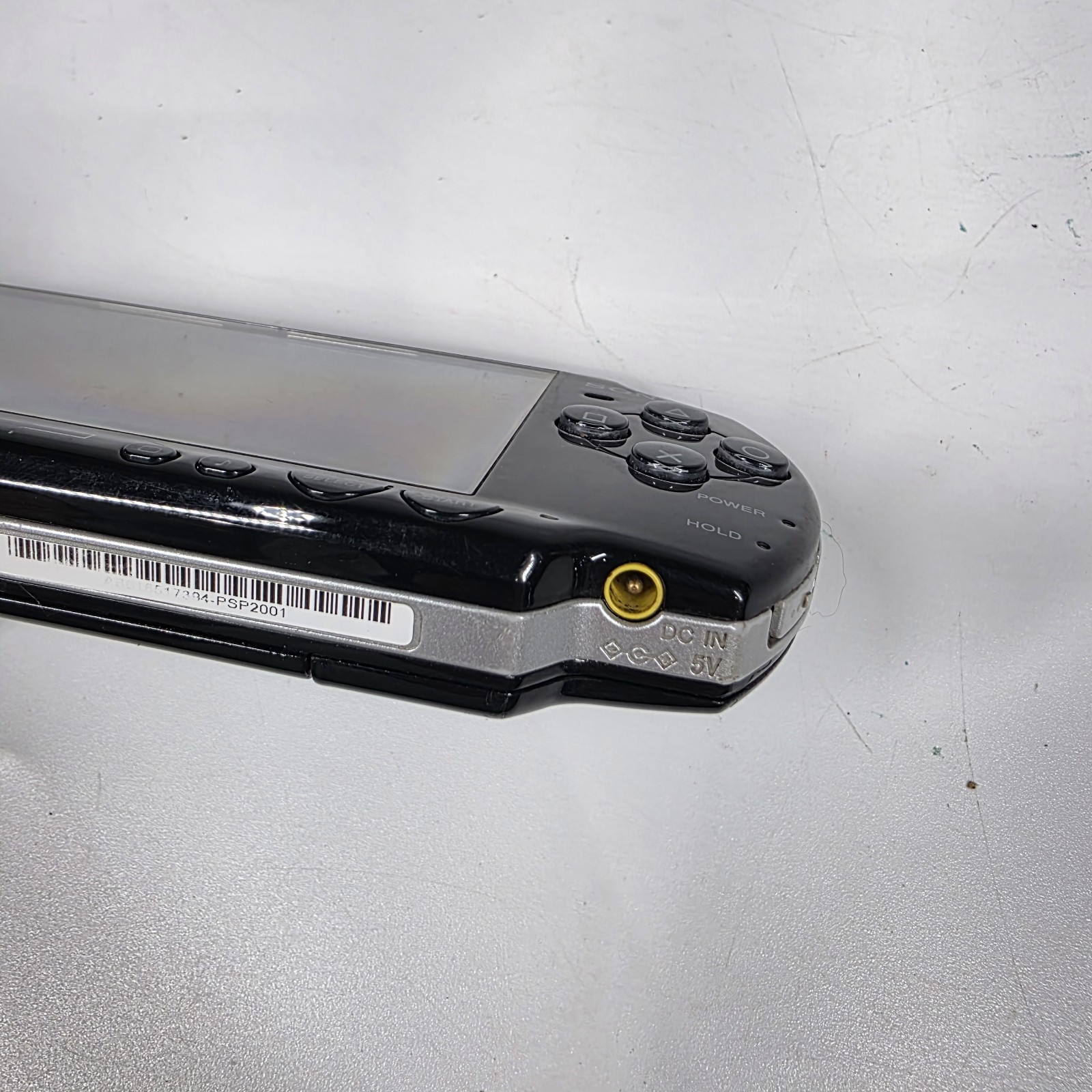 Sony PSP-2001 Slim Edition Black w/ Charger & Need For Speed Carbon – No Battery