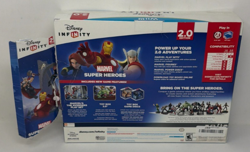 Disney Infinity Marvel Super Heroes 2.0 Edition Starter Wii U LOT *READ*