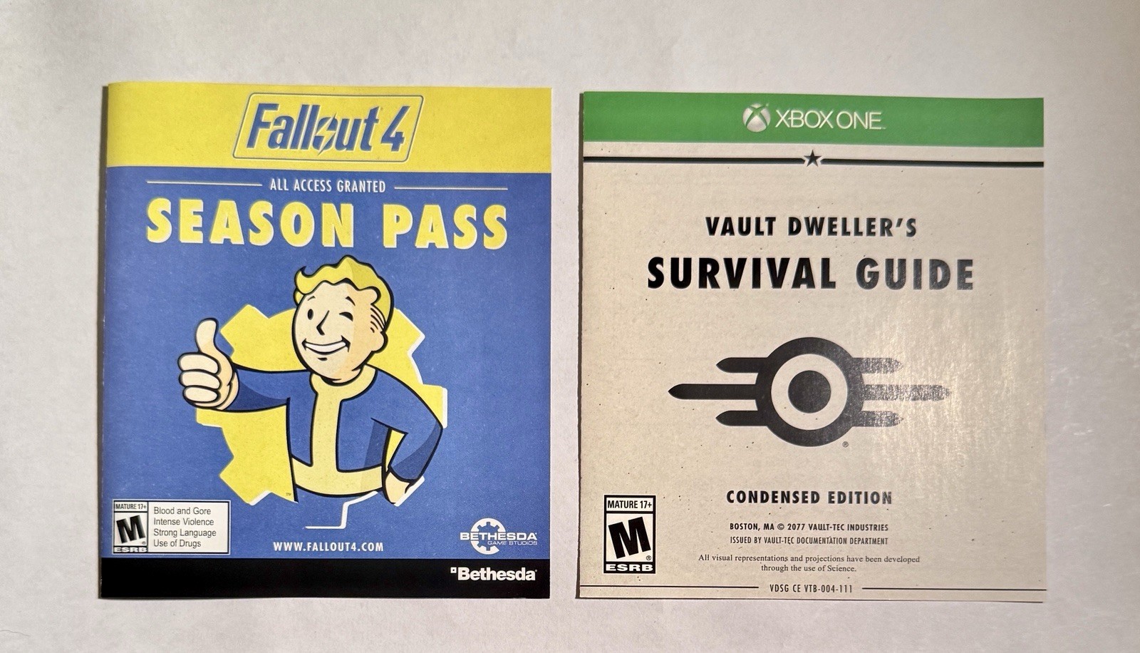 Fallout 4 Xbox One Complete CIB w Manual Inserts Tested Bethesda RPG