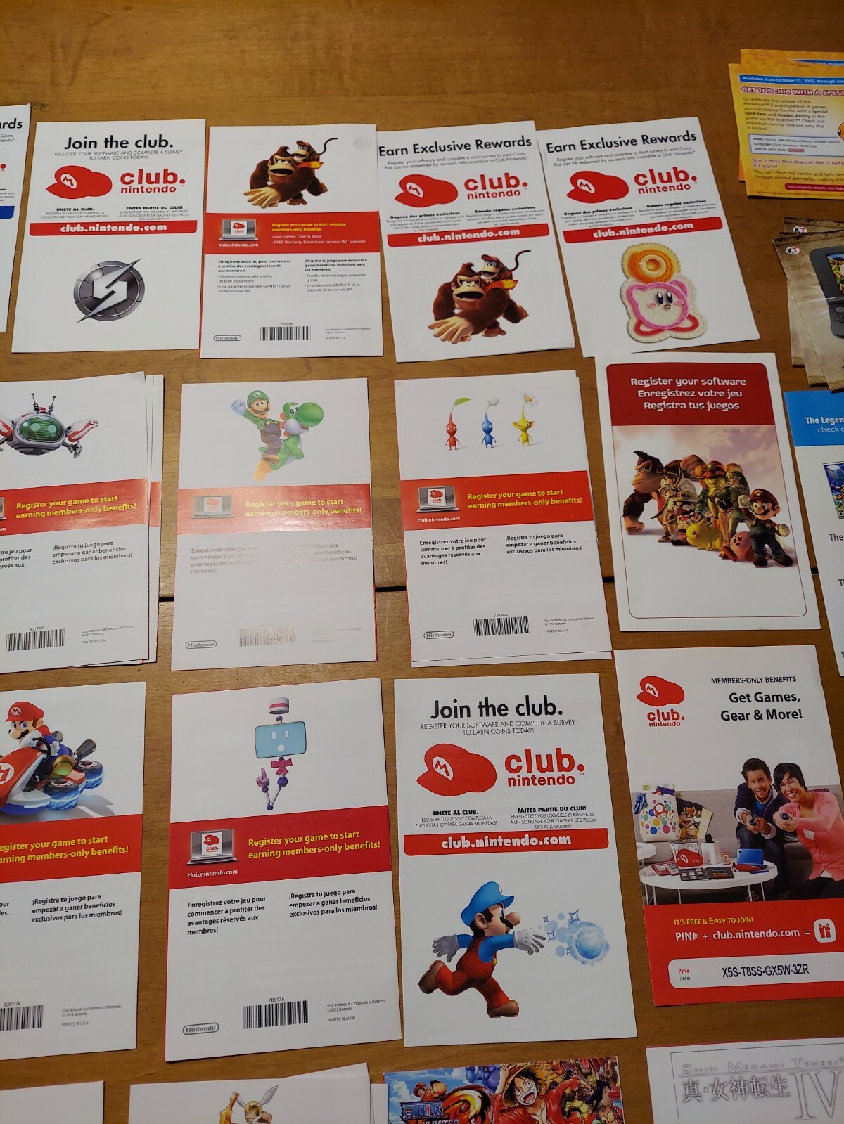 LOT OF 92 Wii Wii U 3DS Club Nintendo Video Game Inserts + Bonuses EXPIRED READ