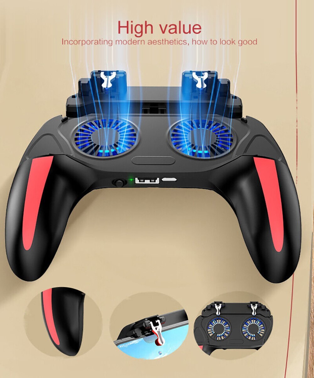 Mobile Phone Game Controller With Dual Cooling Fans Heat Dissipation Gamepad BEA