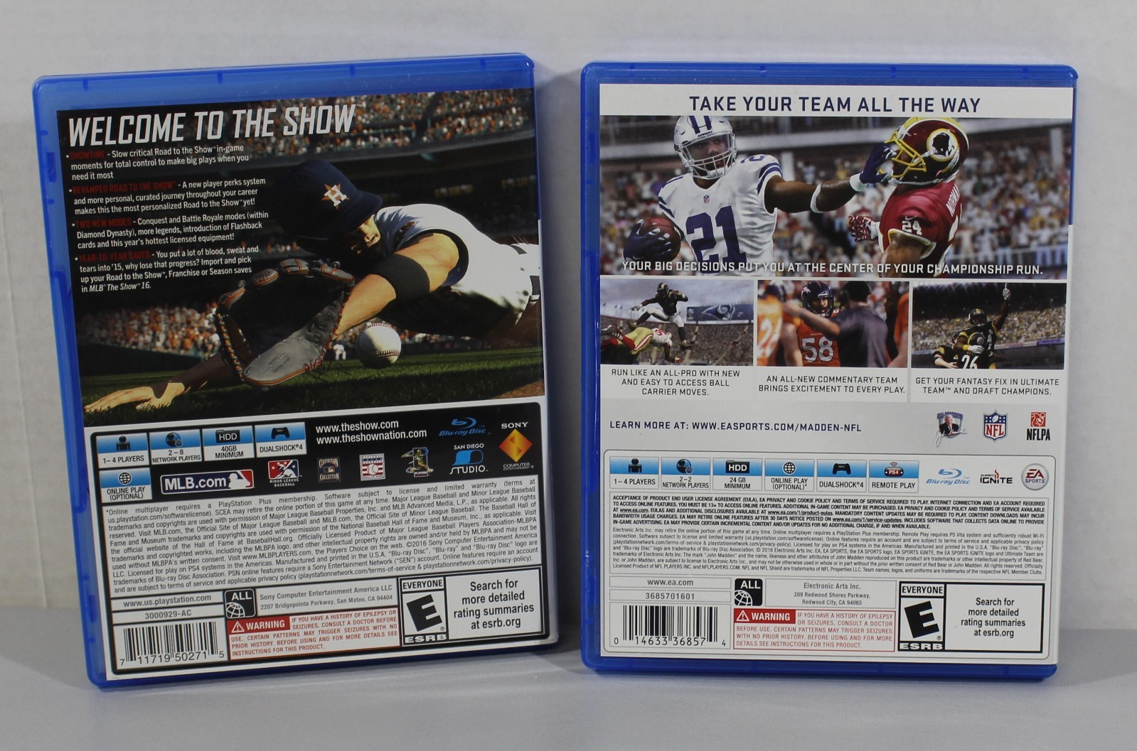 PlayStation 4 The Show 16 & Madden NFL 17 PS4 – Tested & Working