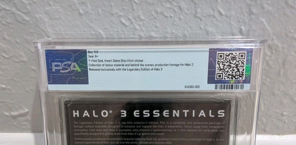 Halo 3 Essentials 2007 Xbox 360 New Sealed Graded WATA PSA 9.8 A+
