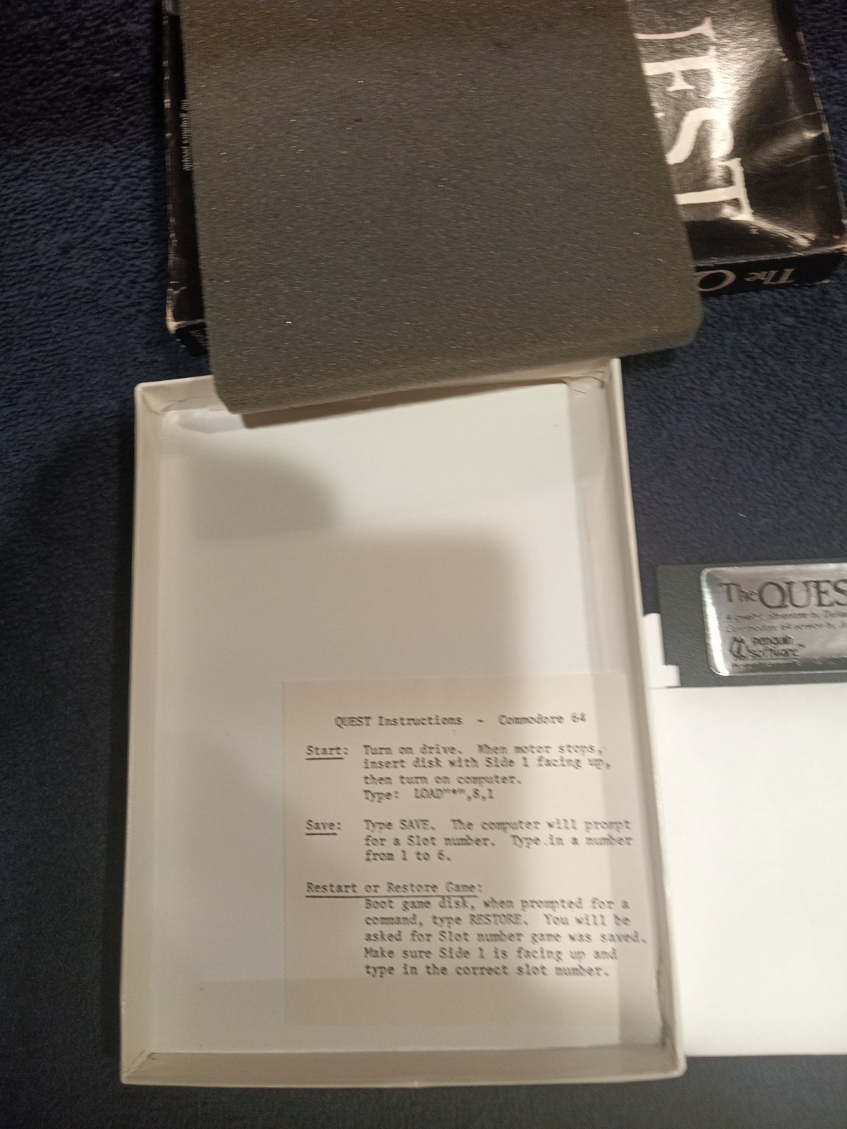 The Quest Commodore 64 Game Disk The Quest Commodore 64 Game Untested RARE!!!!