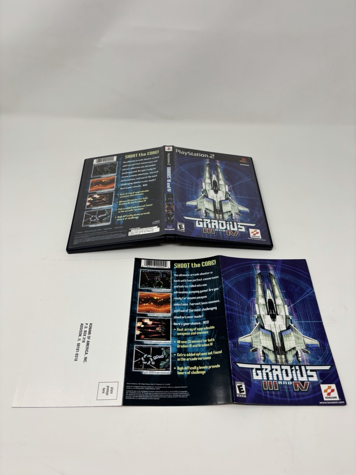 Gradius III (3) and IV (4) PlayStation 2. CIB with registration card