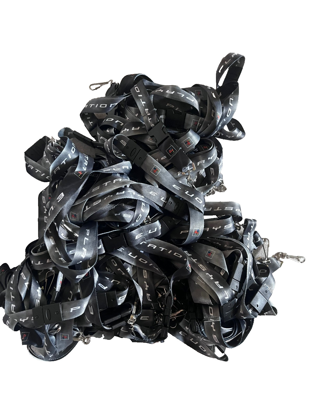 50 VINTAGE Official Sony PlayStation 3 PS3 Gray Lanyard Wholesale Bulk Lot Promo