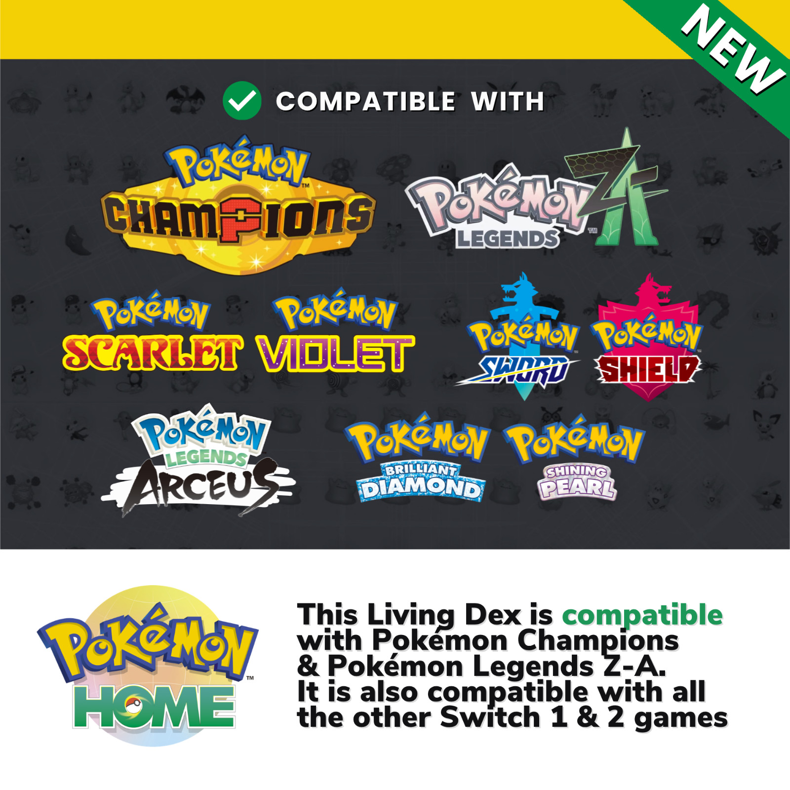 Pokémon HOME Full Shiny Living Dex Generation 1-9 Complete Champions Z-A & Guide