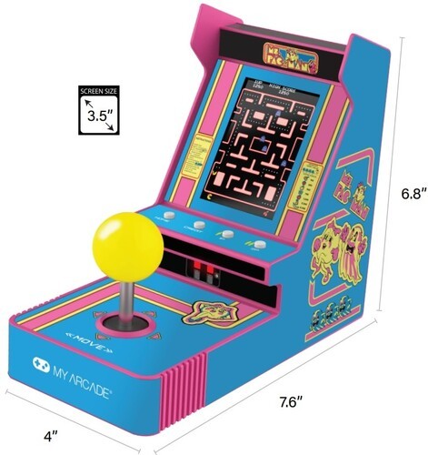 MyArcade DGUNL-7074 Joystick Player Ms. Pac-Man Portable Retro Arcade [New ]