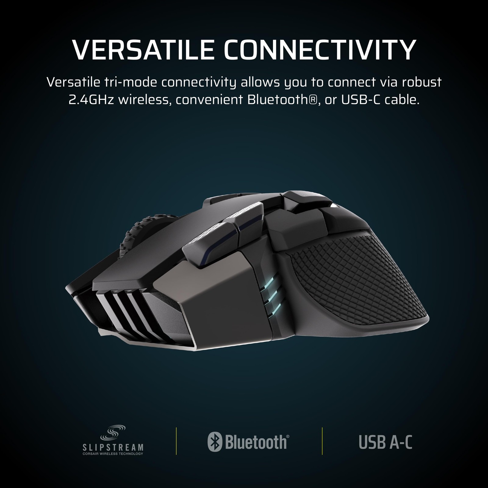 Corsair Ironclaw Wireless Se Gaming Mouse 26000 Dpi Ergonomic Design For Larger