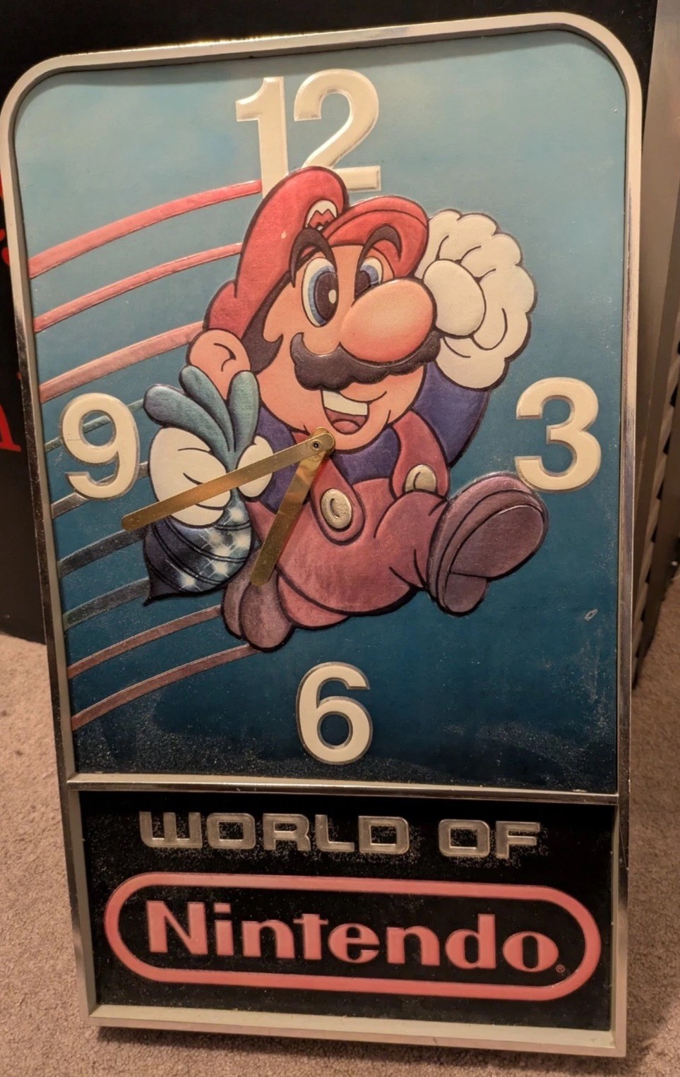 Nintendo NES Super Mario 2 Display Promo Sign Clock WON World Standee Original