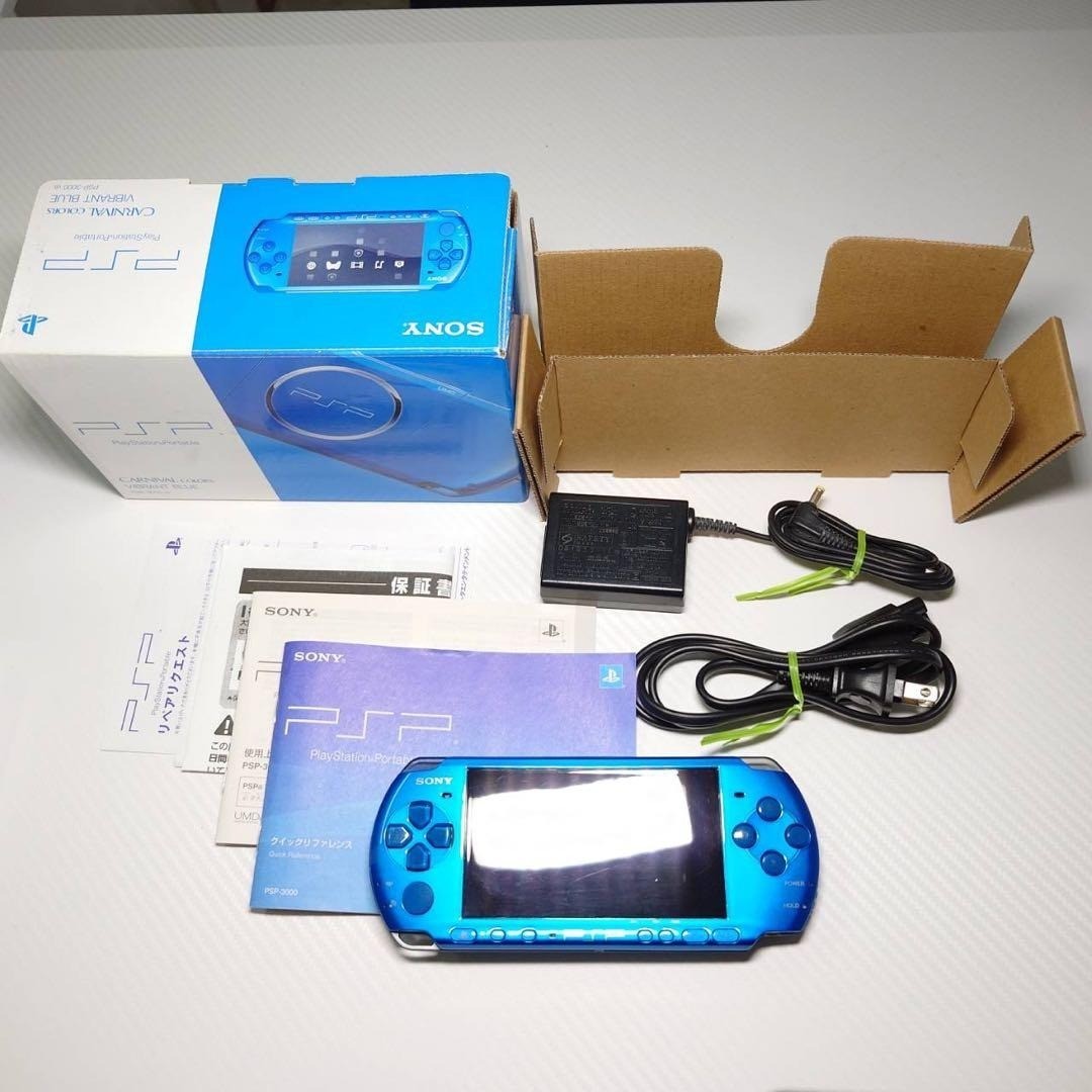 Sony PSP 3000 Vibrant Blue Complete in Box Near Mint 6747