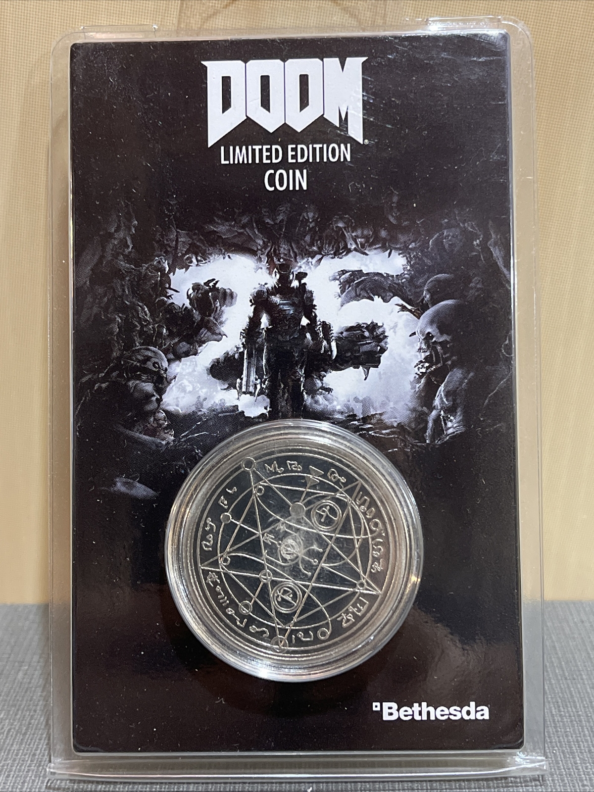 Doom Eternal Limited Edition Doomguy Figure Silver Coin Token 25th Anniversary