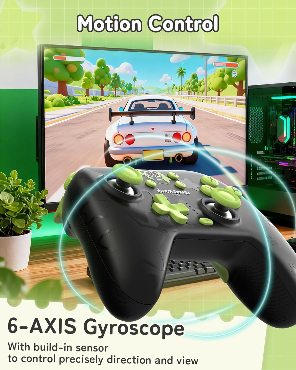 GeekShare Switch Controller Hall Effect Controllers Wireless for PC,Android,iOS