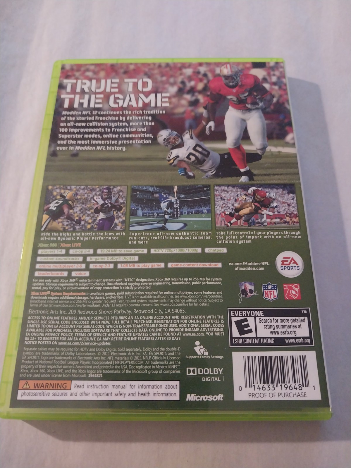 Madden NFL 12 (Microsoft Xbox 360, 2011)