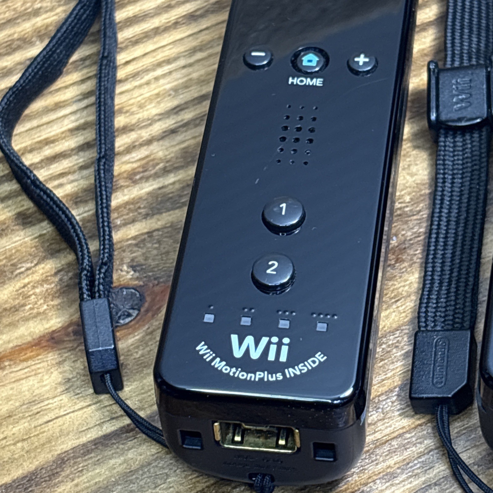 (2) OEM Nintendo Wii Motion Plus Remote Controller Black RVL-036 Tested