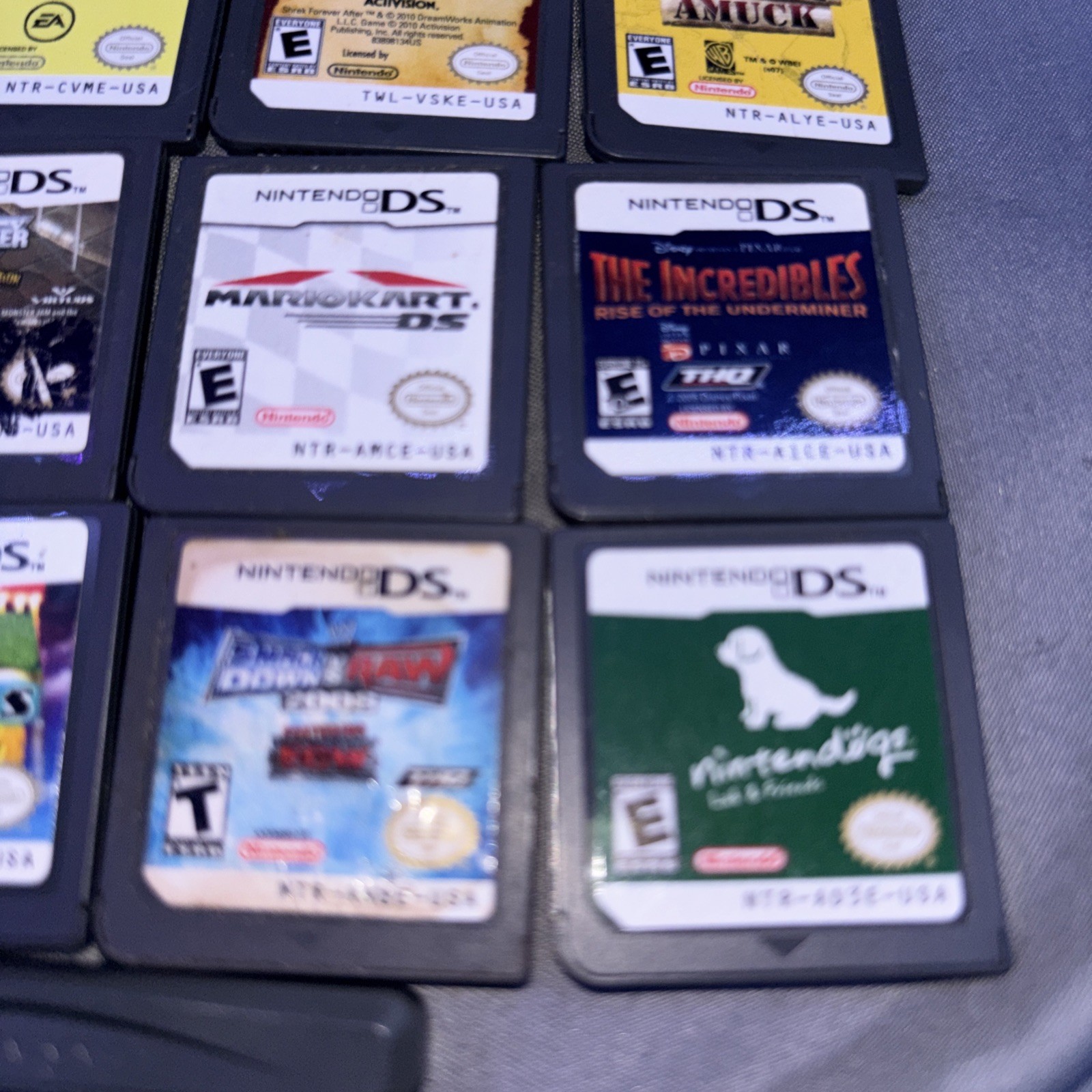 Nintendo DS/GBA Game 14 game lot (Nintendogs, mariokart, meteos,super mario64)