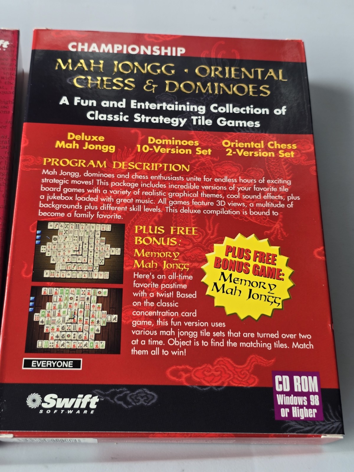 Swift Software PC Game Lot Worlds Best Word Games Mah Jongg Chess Vintage CD-ROM