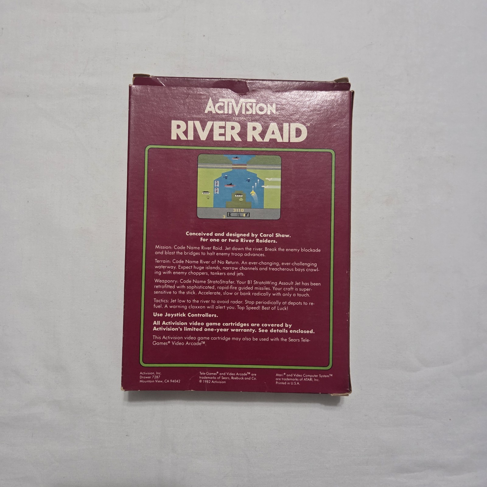 River Raid (Atari 2600, 1982) Complete In Box CIB w/ Manual & Paperwork