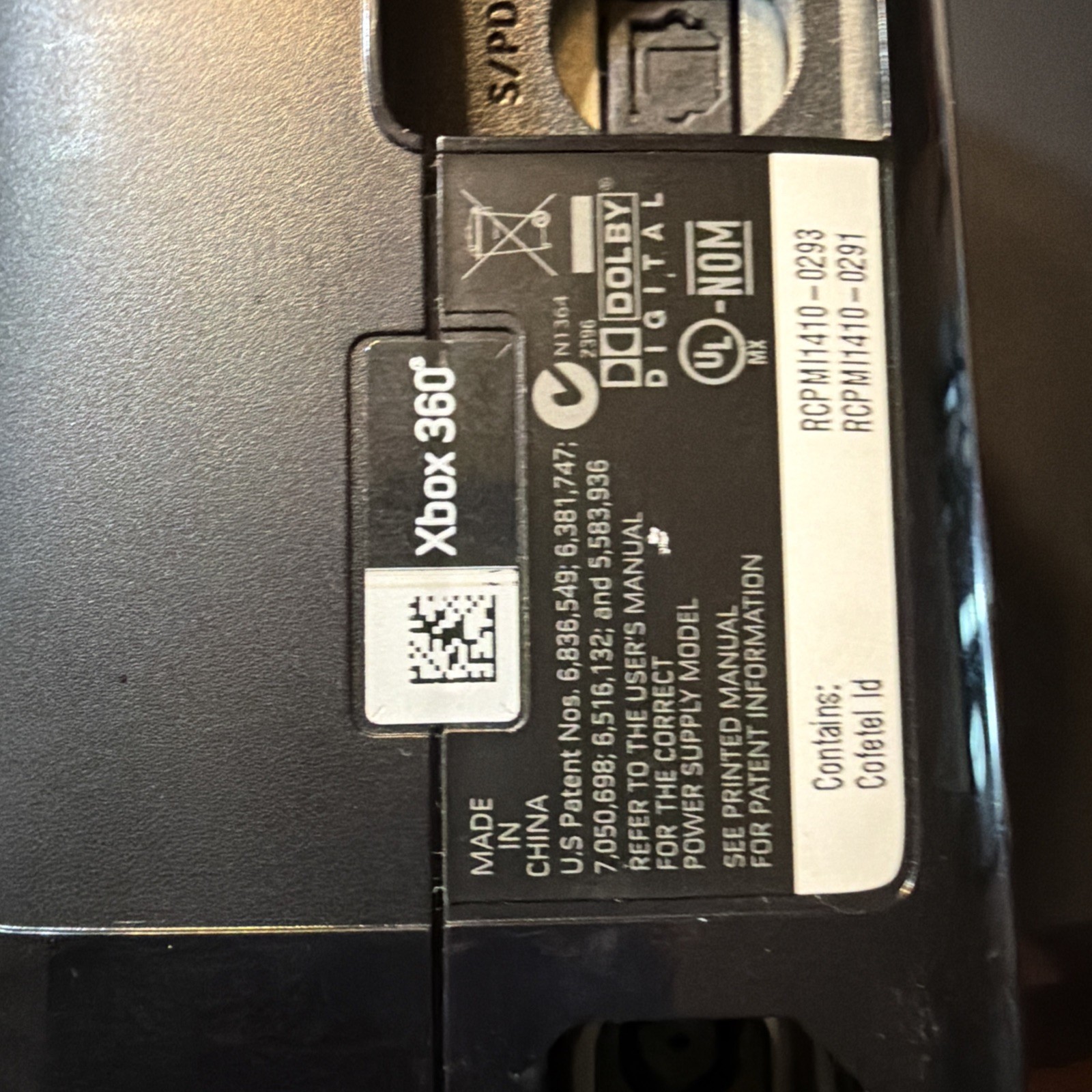 xbox 360 slim 250gb console With Pwr Cord. Tested