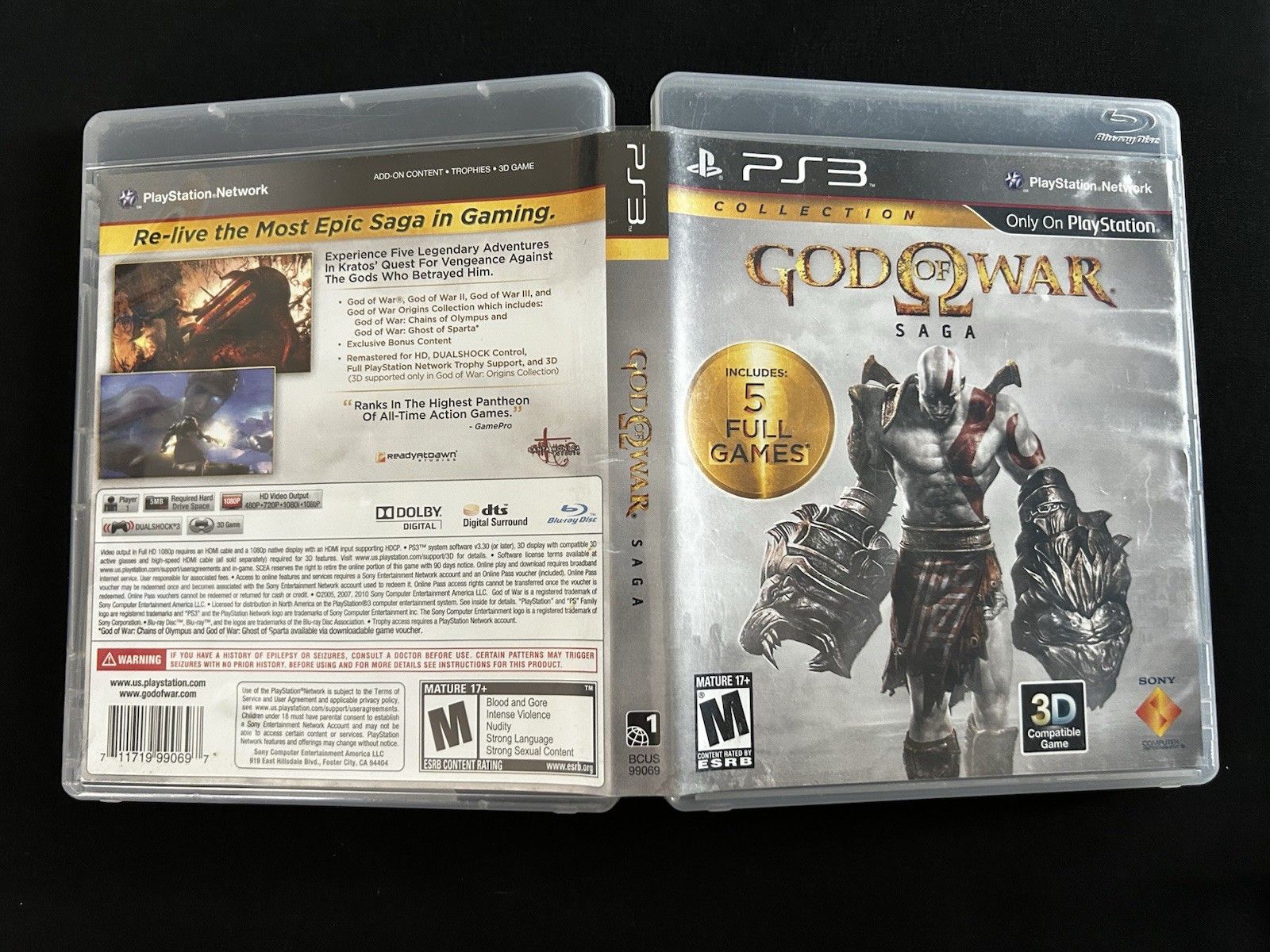 PS3 God of War Saga Collection Box And Disc 1 Only