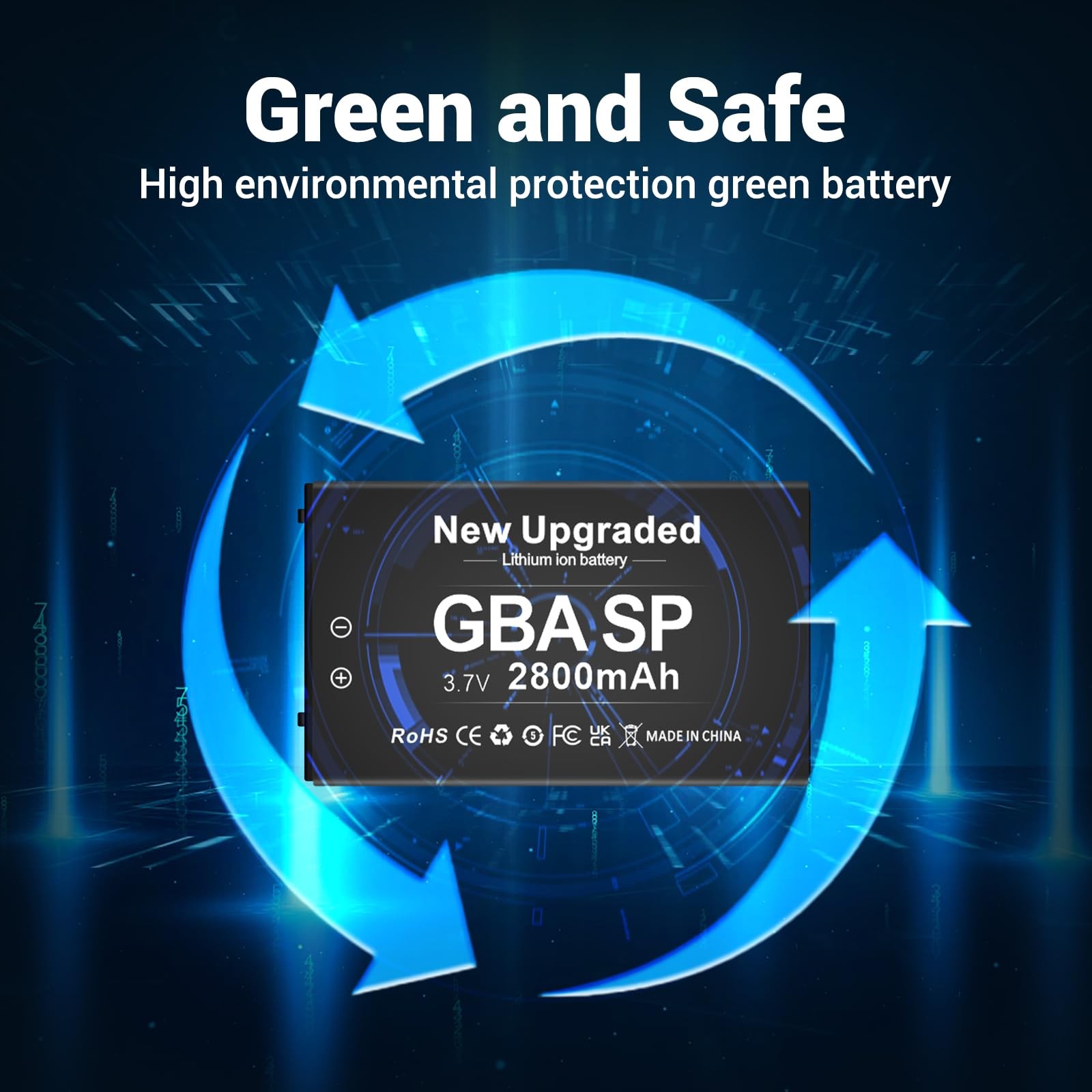 GBA Battery 2800mAh for Nintendo Gameboy Advance SP AGS-001