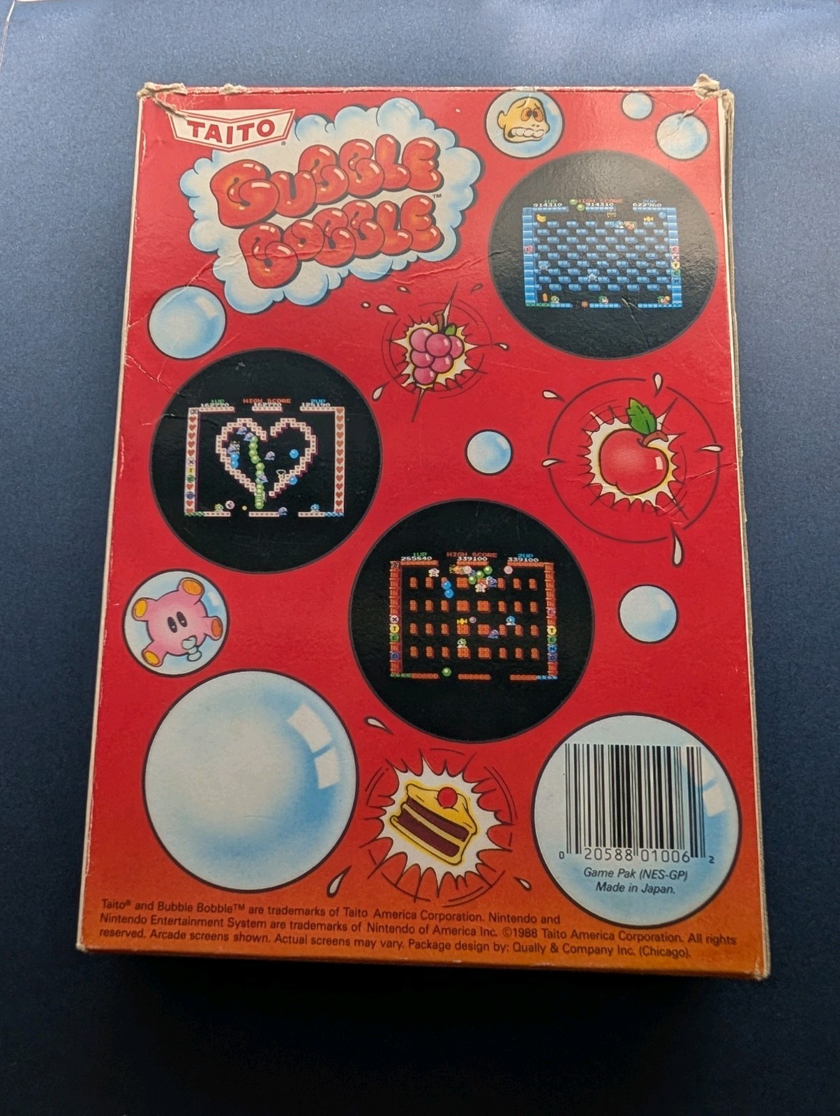 NES Bubble Bobble: Nintendo Complete In Box CIB – TESTED