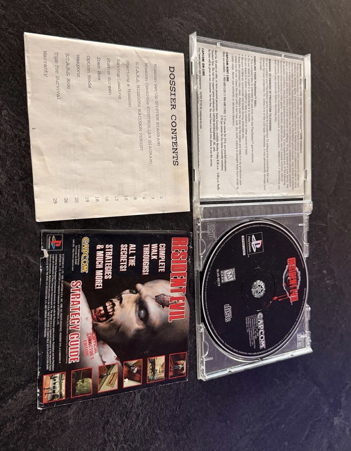 Resident Evil Sony PlayStation 1 Black Label Game, 1996 Edition Complete in Box