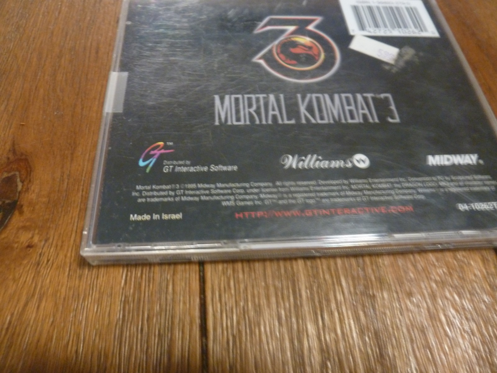 Mortal Kombat 3 (PC CD-ROM, 1995, Midway/GT Interactive) IMPORT MADE IN ISRAEL