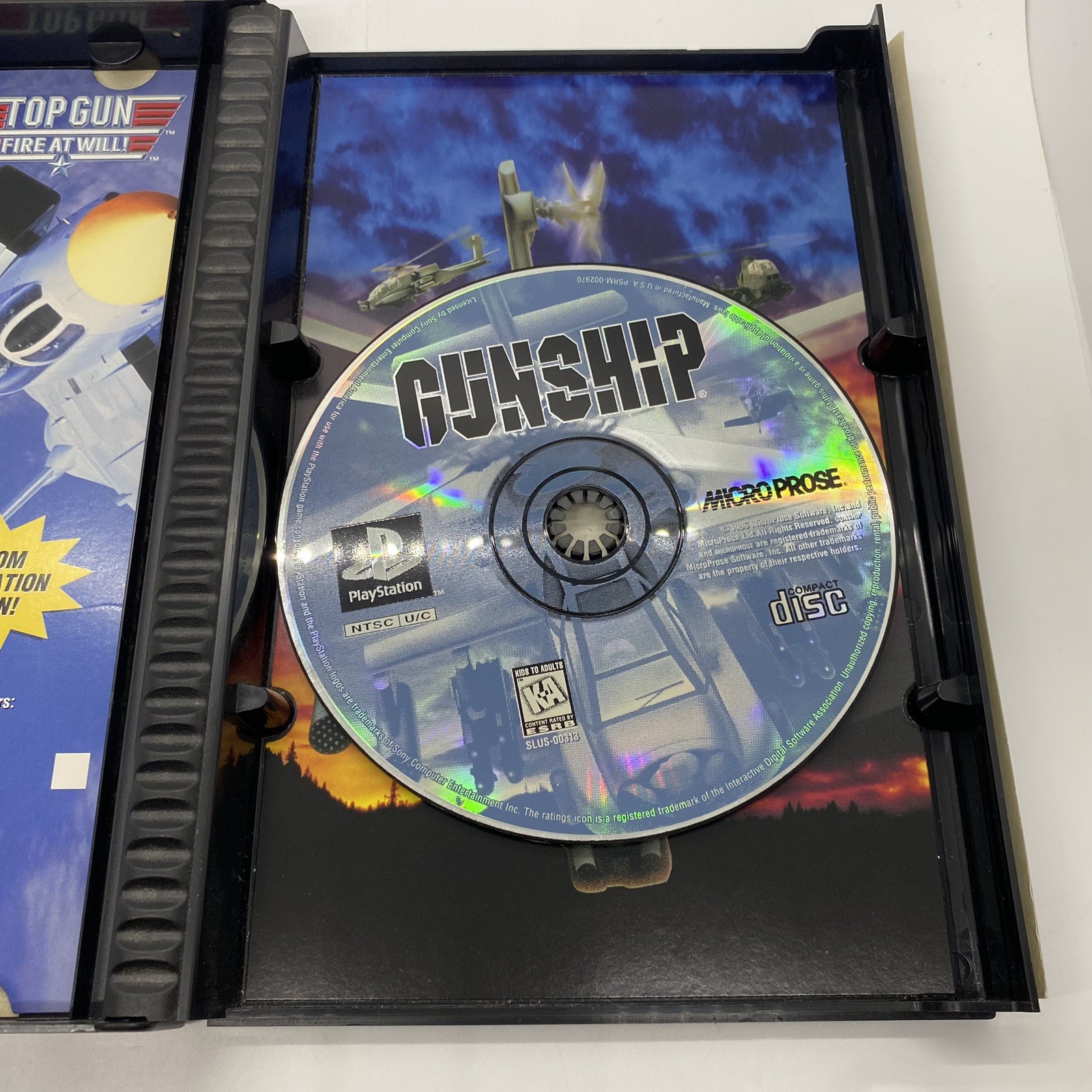 Gunship PS1 Long Box PlayStation 1 Missing Manual Tested