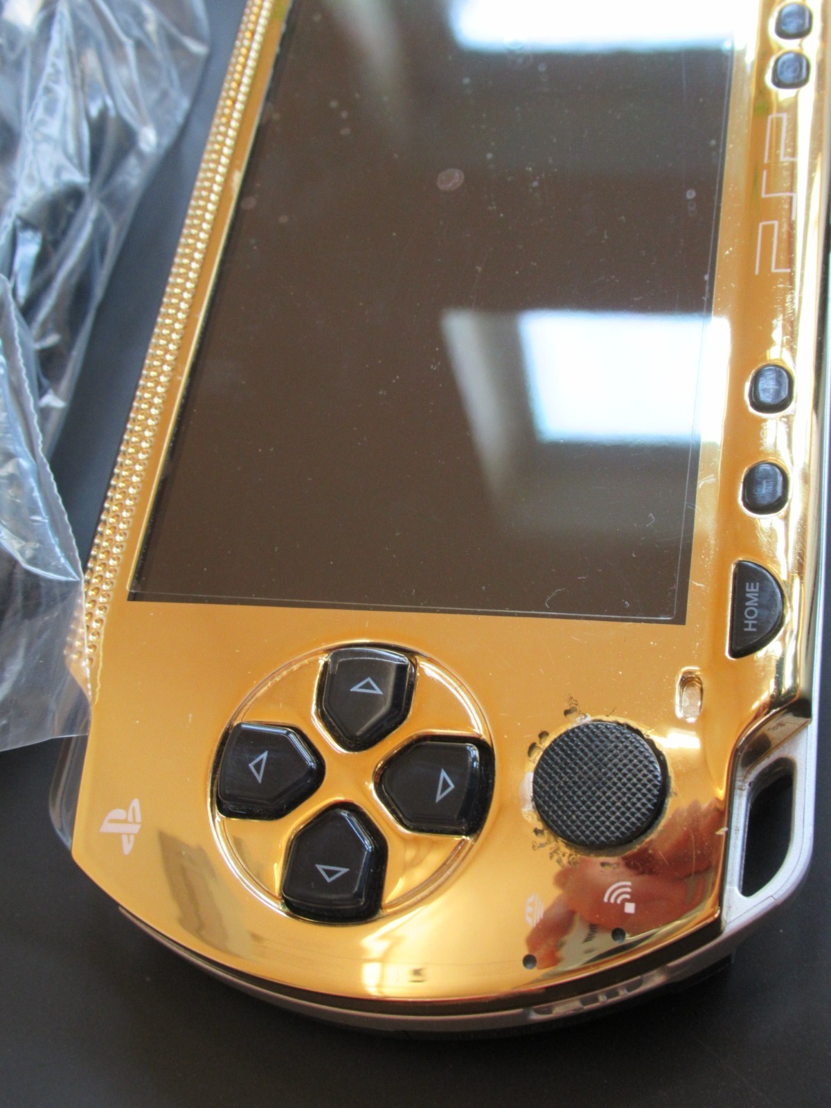 PSP 1000 Black/Gold w/ Ark-4 USB power/data HQ battery SANDISK 32gb working!