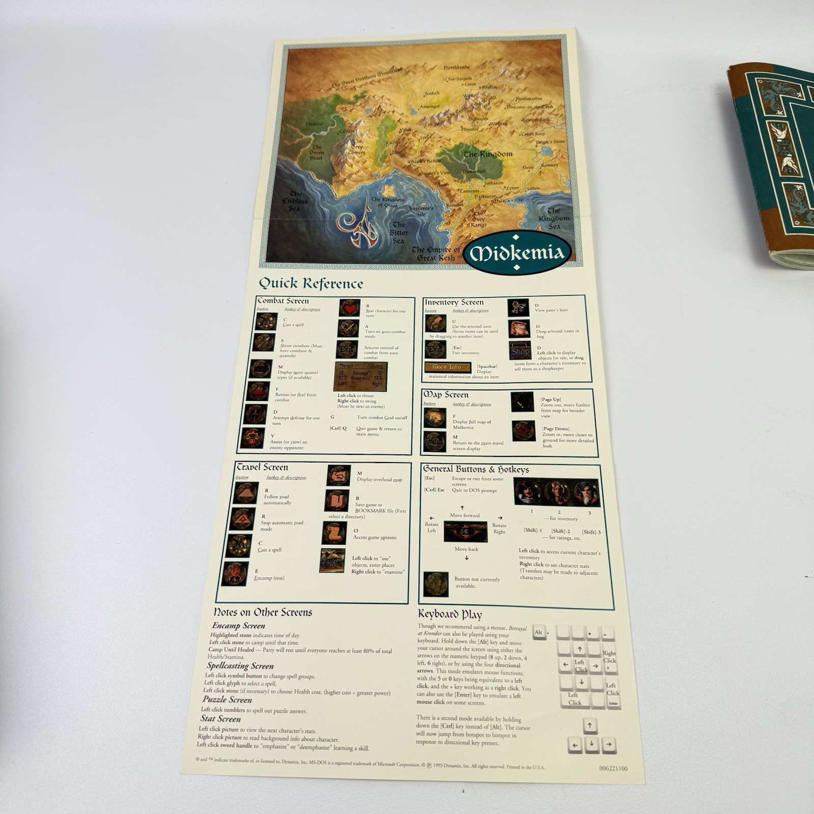 Betrayal at Krondor PC 3.5″ Disk 1993 RPG Adventure Dynamix Game. Fully Complete