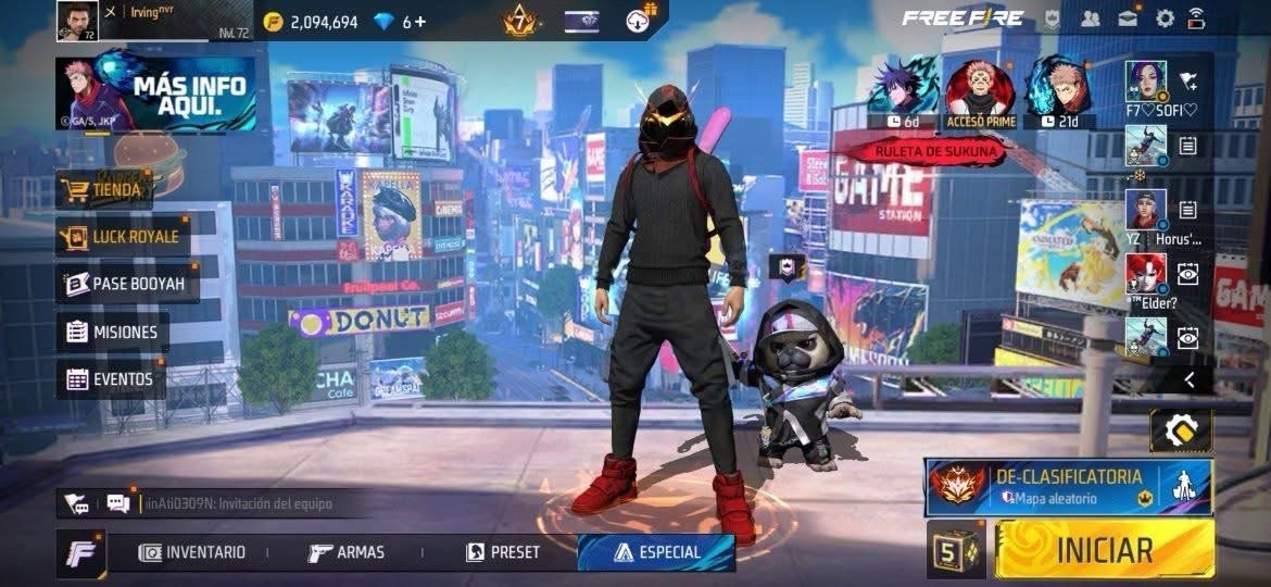 Free Fire Garena Android Account Skins Weapons Emotes Battle Royale Items