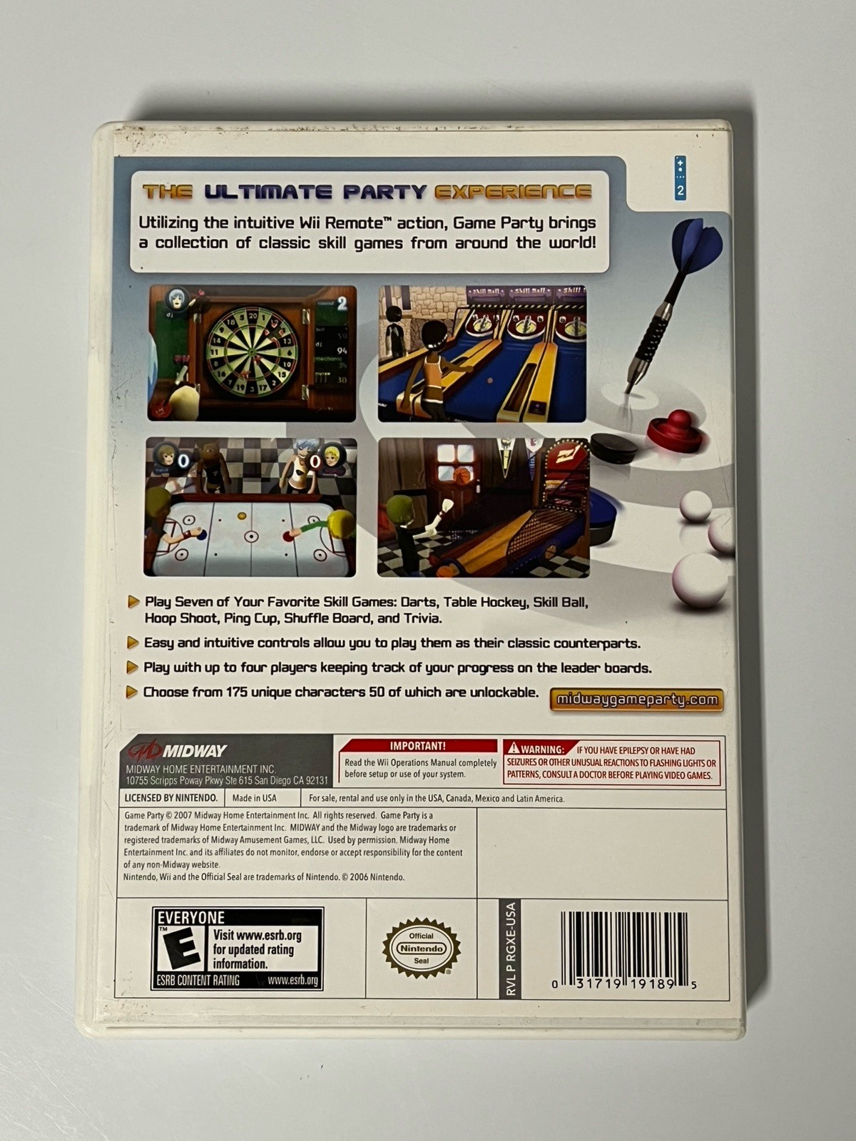 Game Party 1 (Nintendo Wii) CIB COMPLETE & TESTED