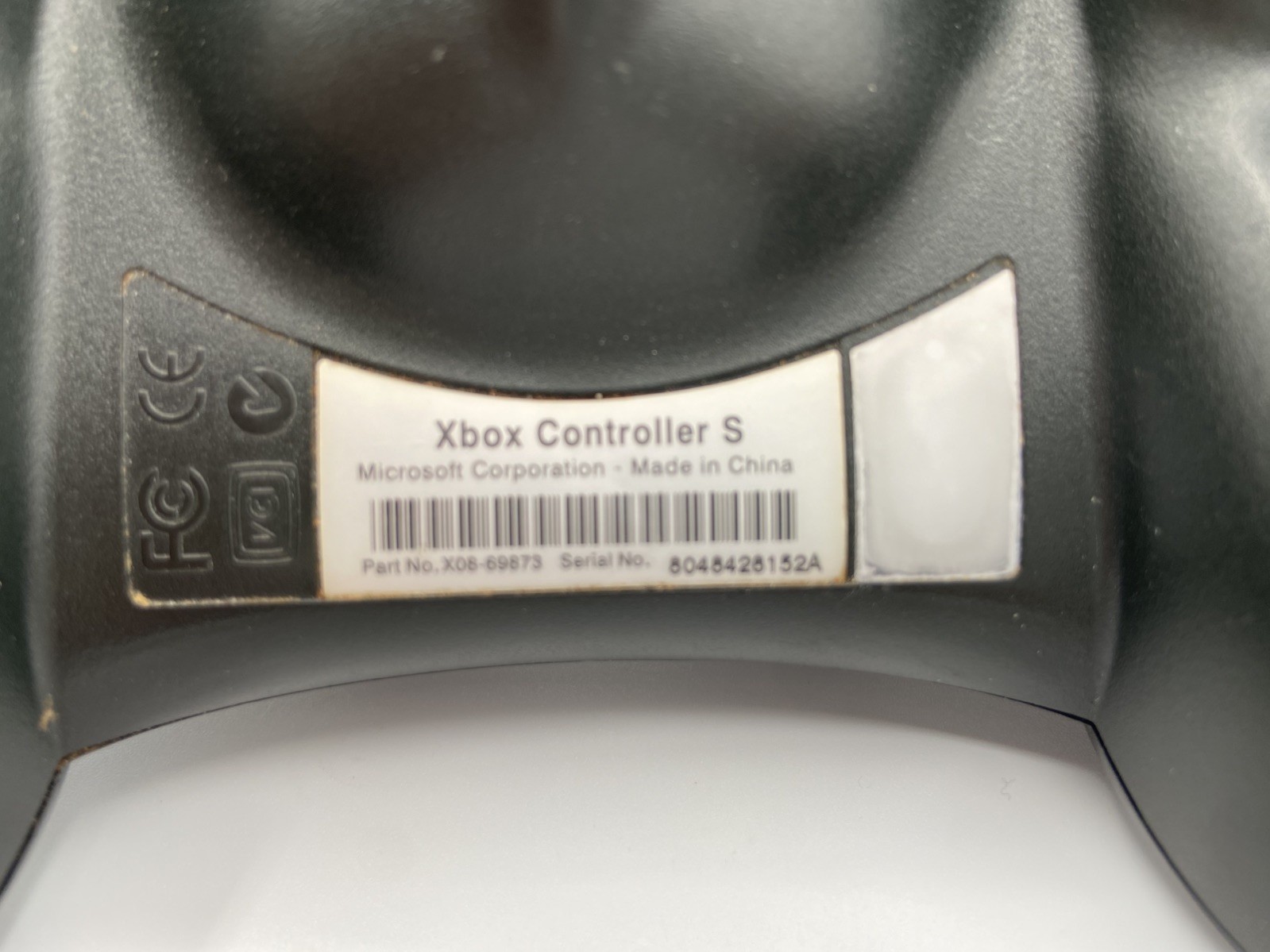 Original Microsoft Xbox Controller S Type Black X08-69873 OEM Wired UNTESTED