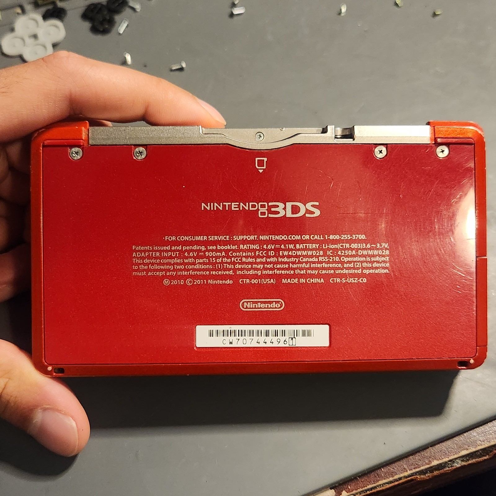 Nintendo 3DS Handheld Game Console Flame Red