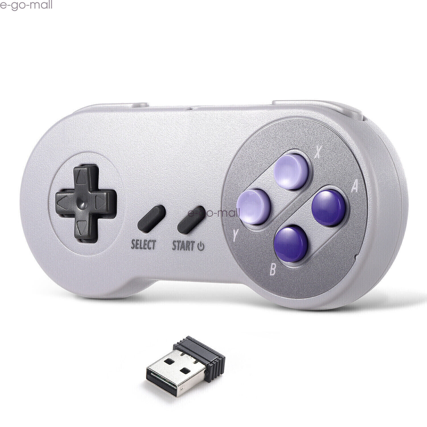 Wireless SNES Controller & USB Receiver for PC MAC Raspberry Pi Windows Computer