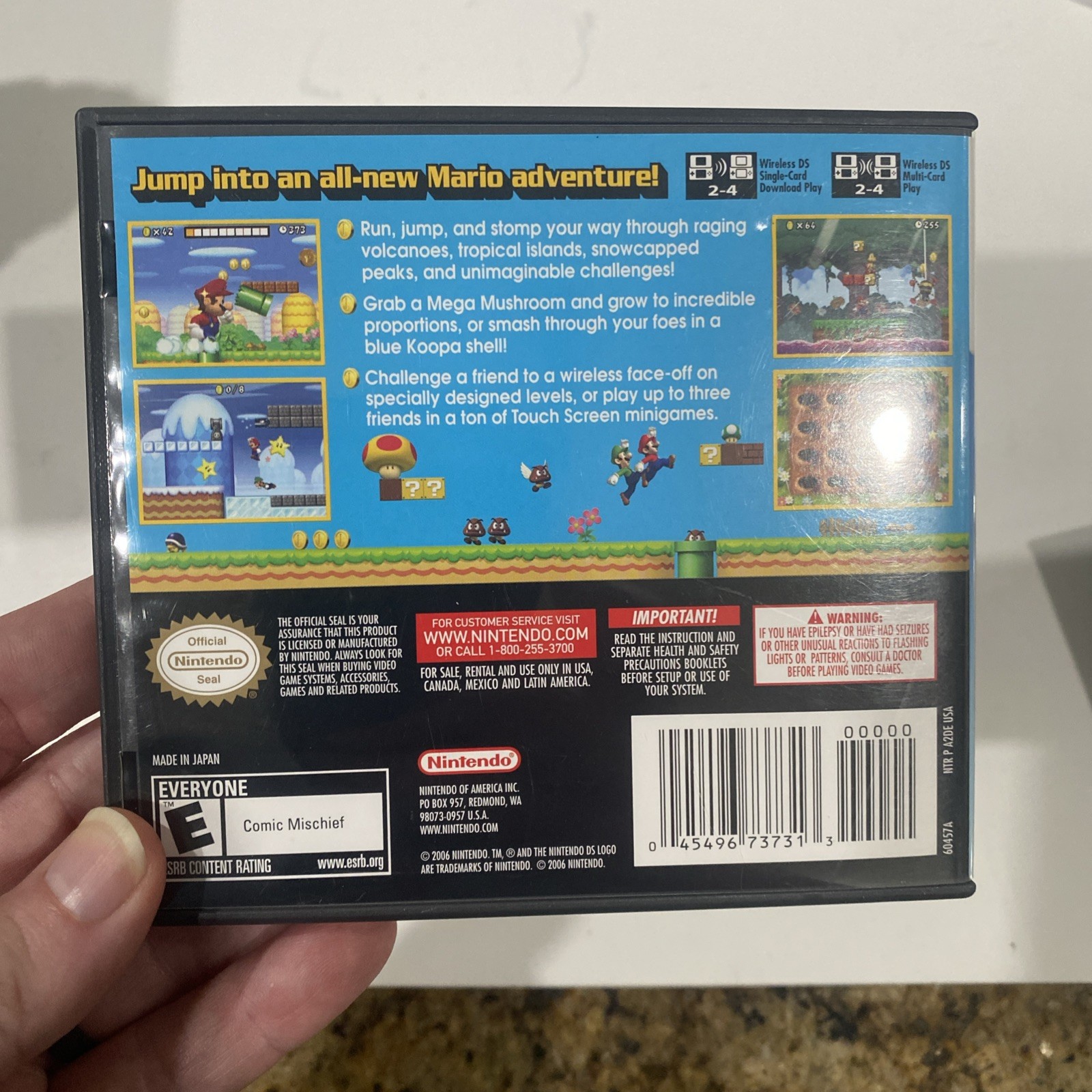 New Super Mario Bros. Nintendo DS (Replacement Case & Manual + Inserts)
