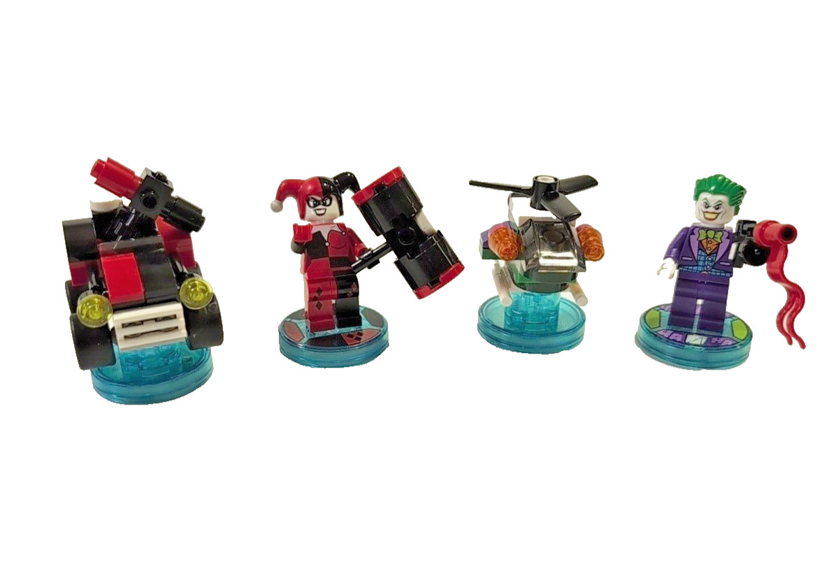 LEGO Dimensions DC Villains Joker & Harley Quinn Team with Vehicle & Helicopter