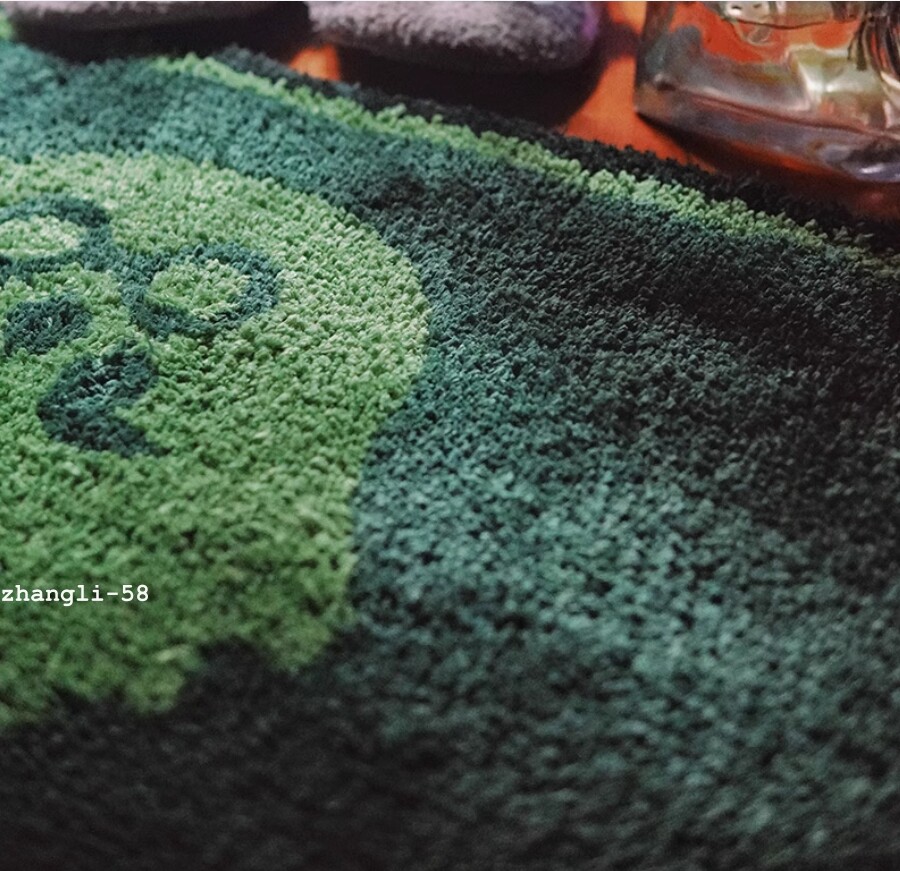 Game Animal Crossing Brewster Coffee Green Carpet Tufting Floor Mat Soft 80*60cm