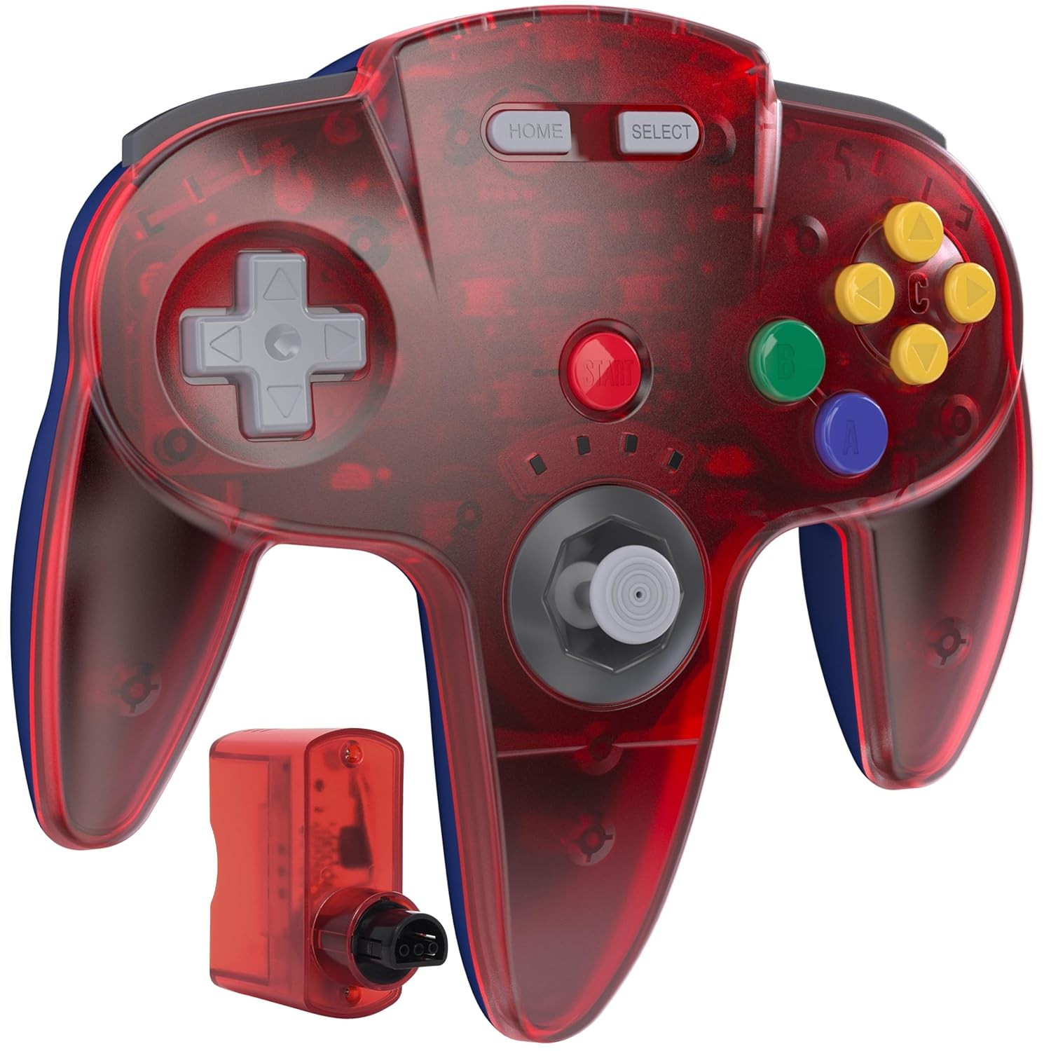 2.4 GHz Wireless N64 Controller, Compatible with N64 Console – Built-in Rumble