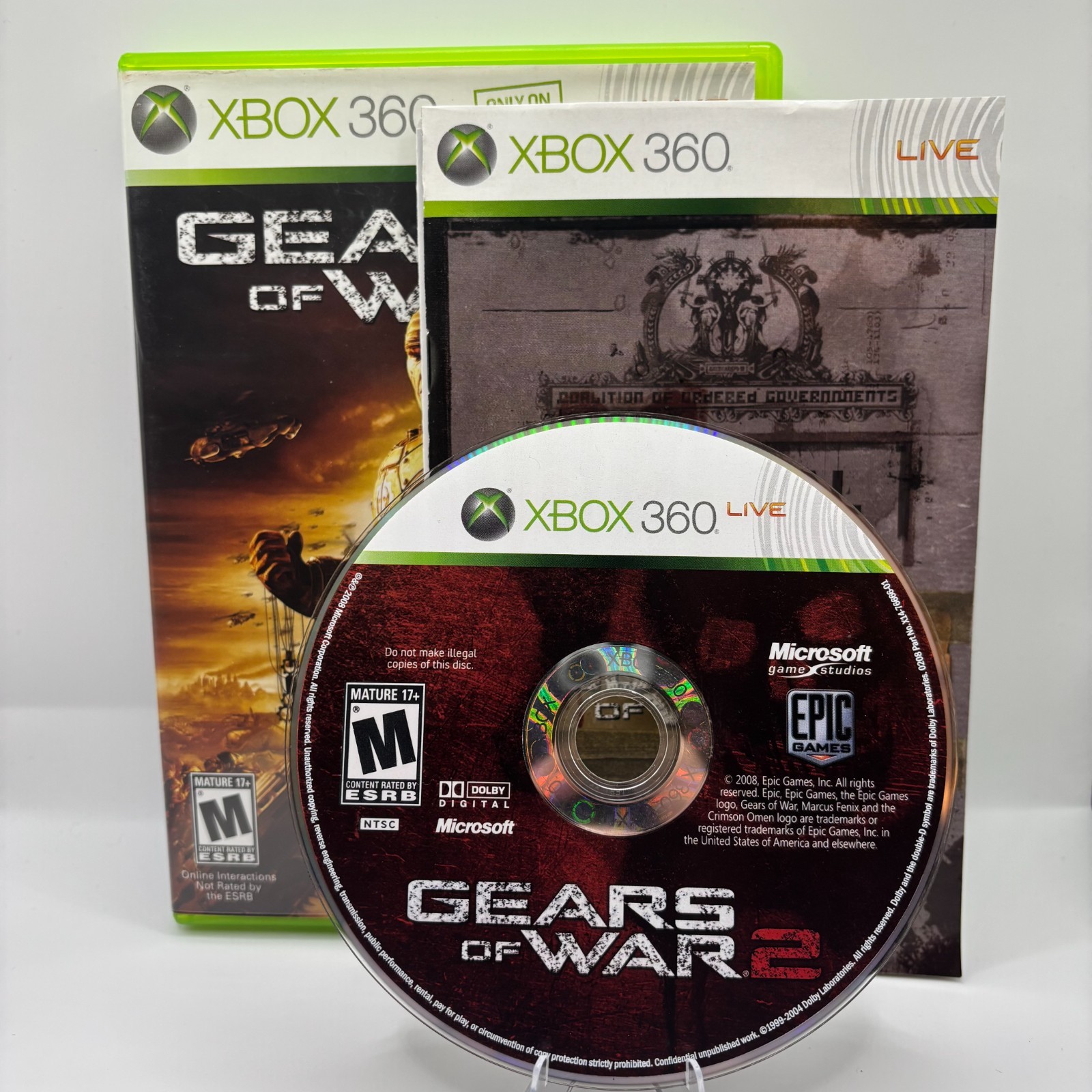 GEARS OF WAR 2 (Microsoft Xbox 360) Complete In Box CIB