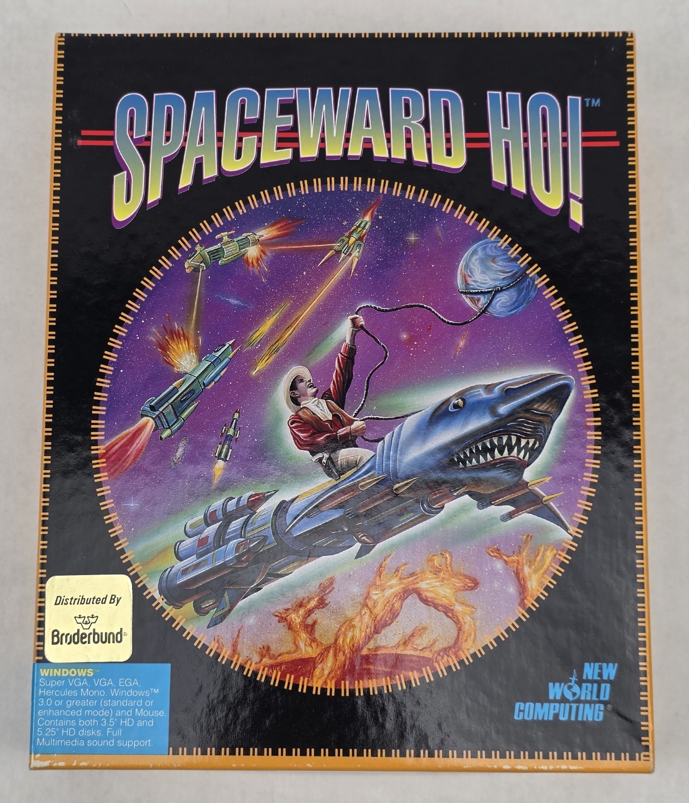 Spaceward Ho! BIG BOX PC 3.5″ & 5.25″ Floppy + CD-Rom 1992 New World Computing
