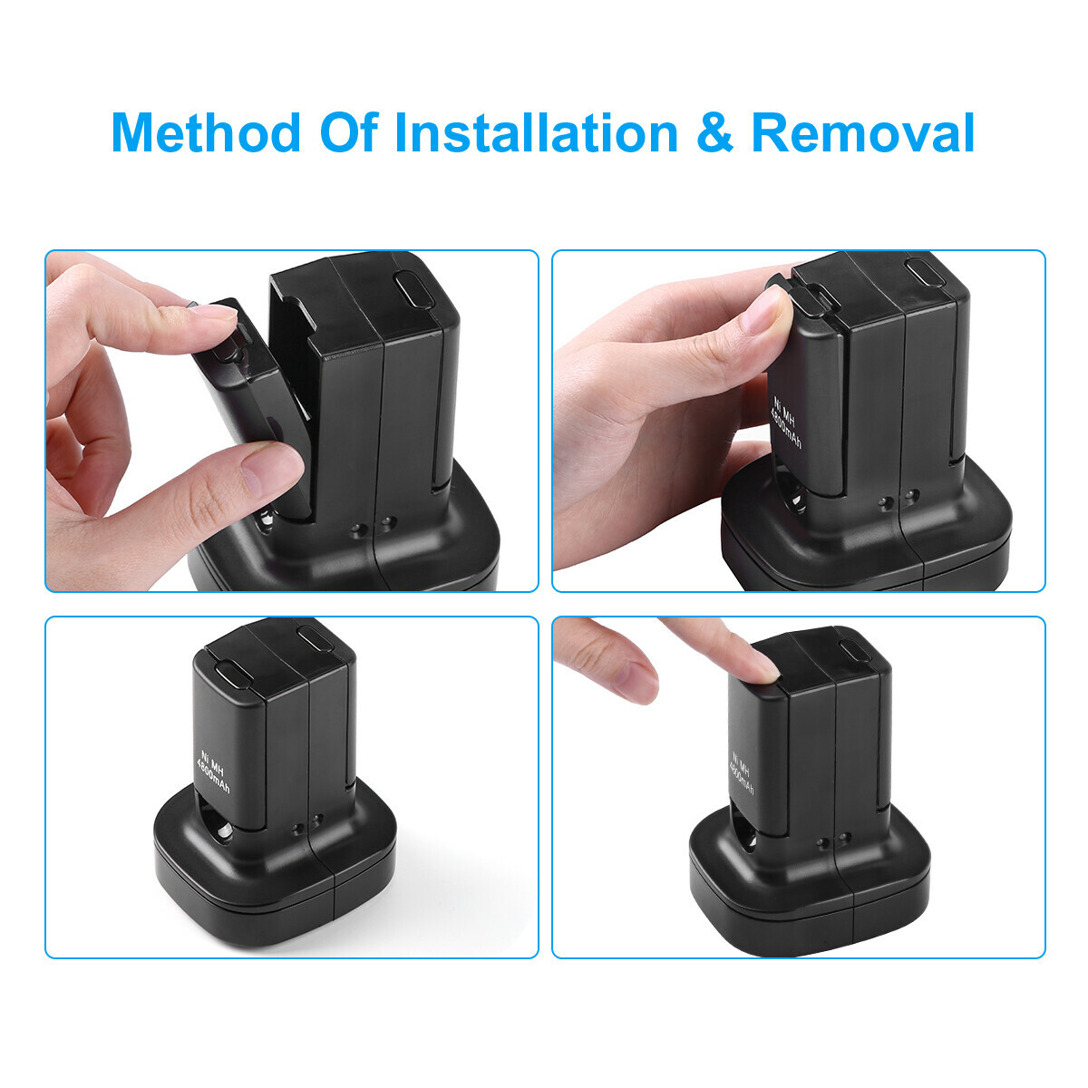 2 Battery Pack & Charger Dock For Microsoft Xbox 360 Wireless Controller Black