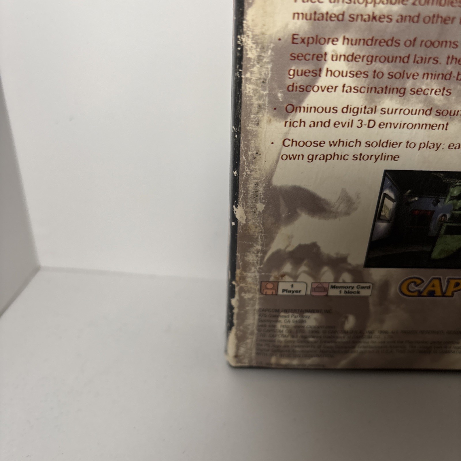 BOX ONLY Resident Evil Sony PlayStation 1 Long Box and Manual NO GAME AS IS READ