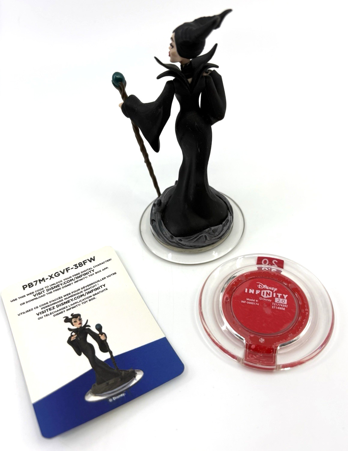 Disney Infinity 2.0 Maleficent figure with Spell Cast Power Disc Character Card